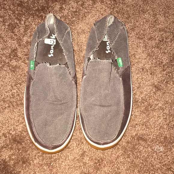 Sanuk Shoes - Brown Slip On Sanuks